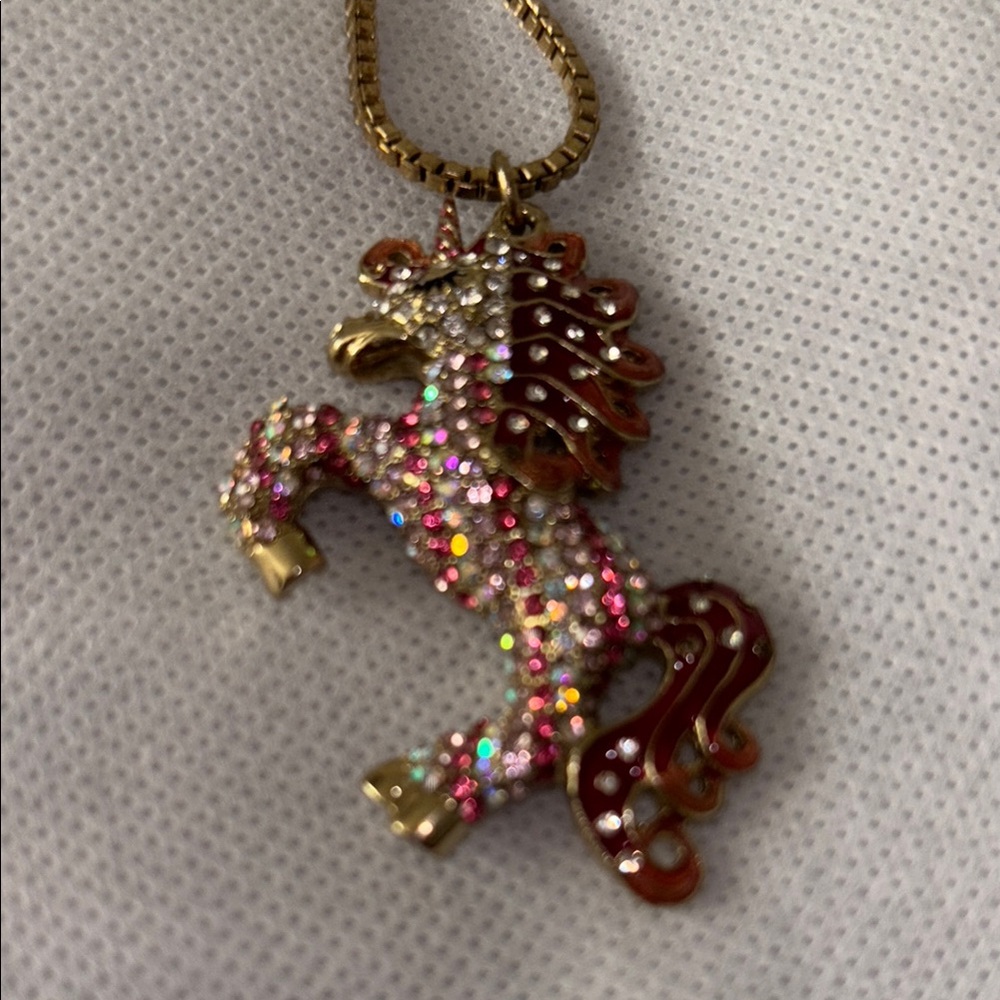 Betsey Johnson unicorn Pendant Necklace